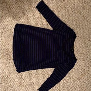 Black and blue striped shirt